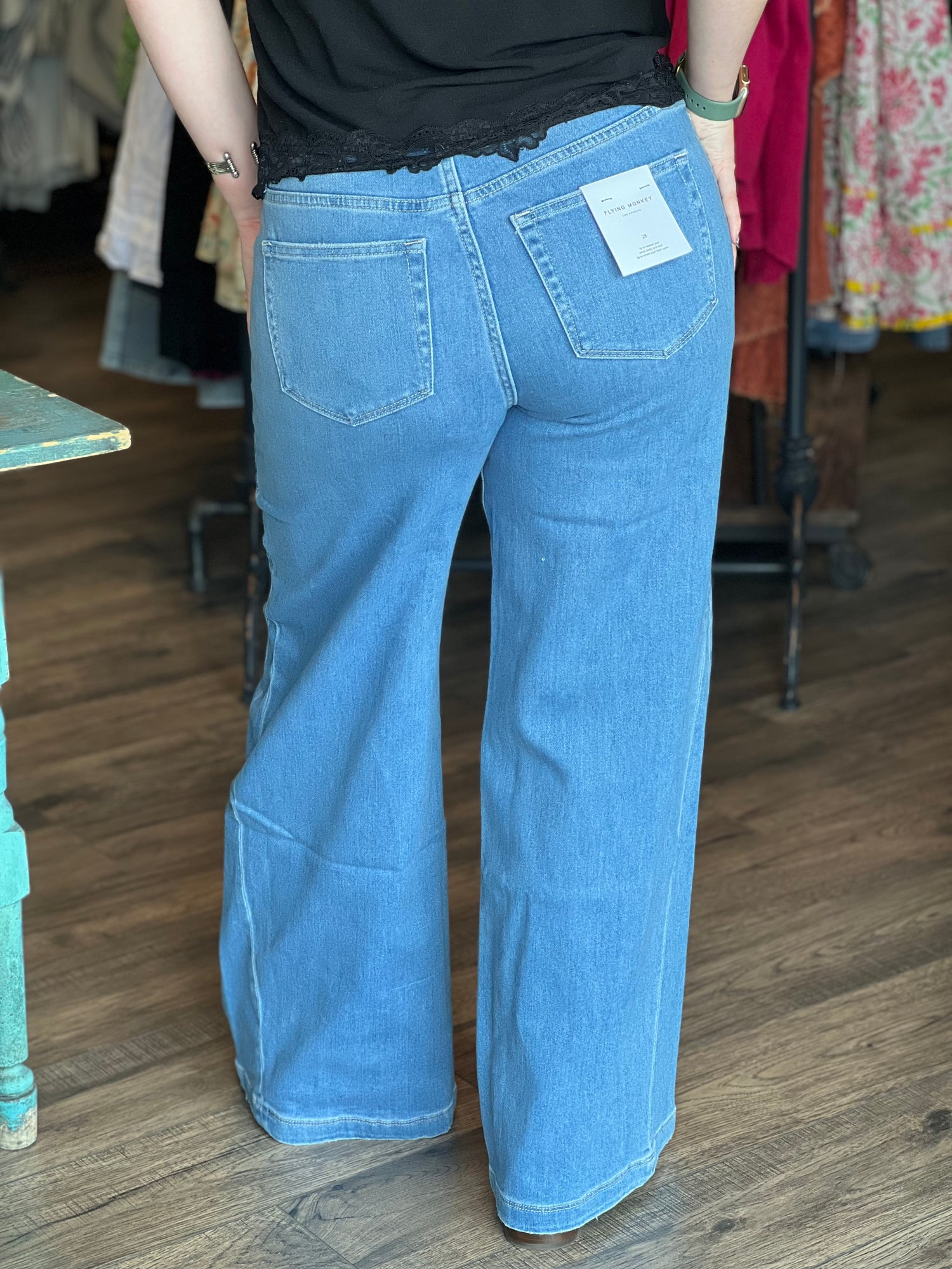 High Rise Baggy Wide Jean
