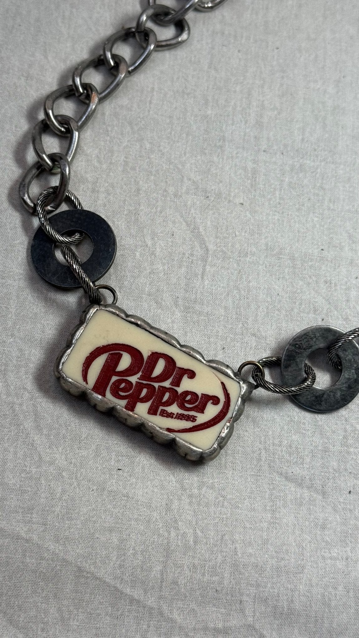 Dr Pepper Domino Necklace - Vintage Vault Boutique
