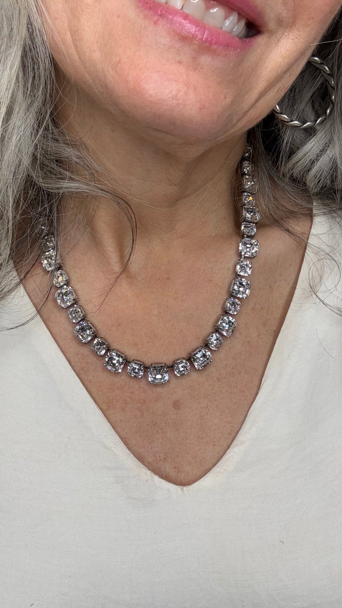 Jadia Necklace in Antique Silver