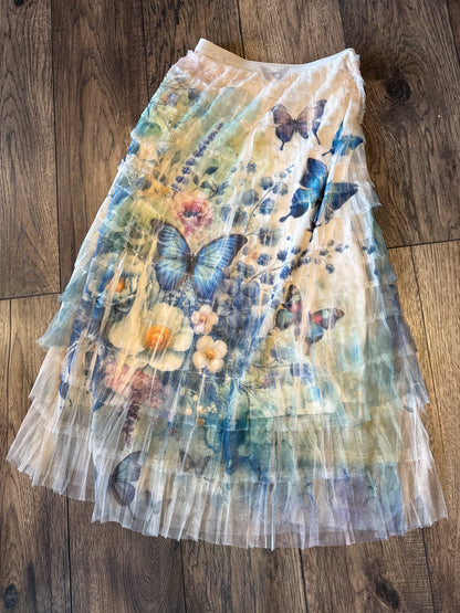 Royal Butterfly Garden Tulle Skirt