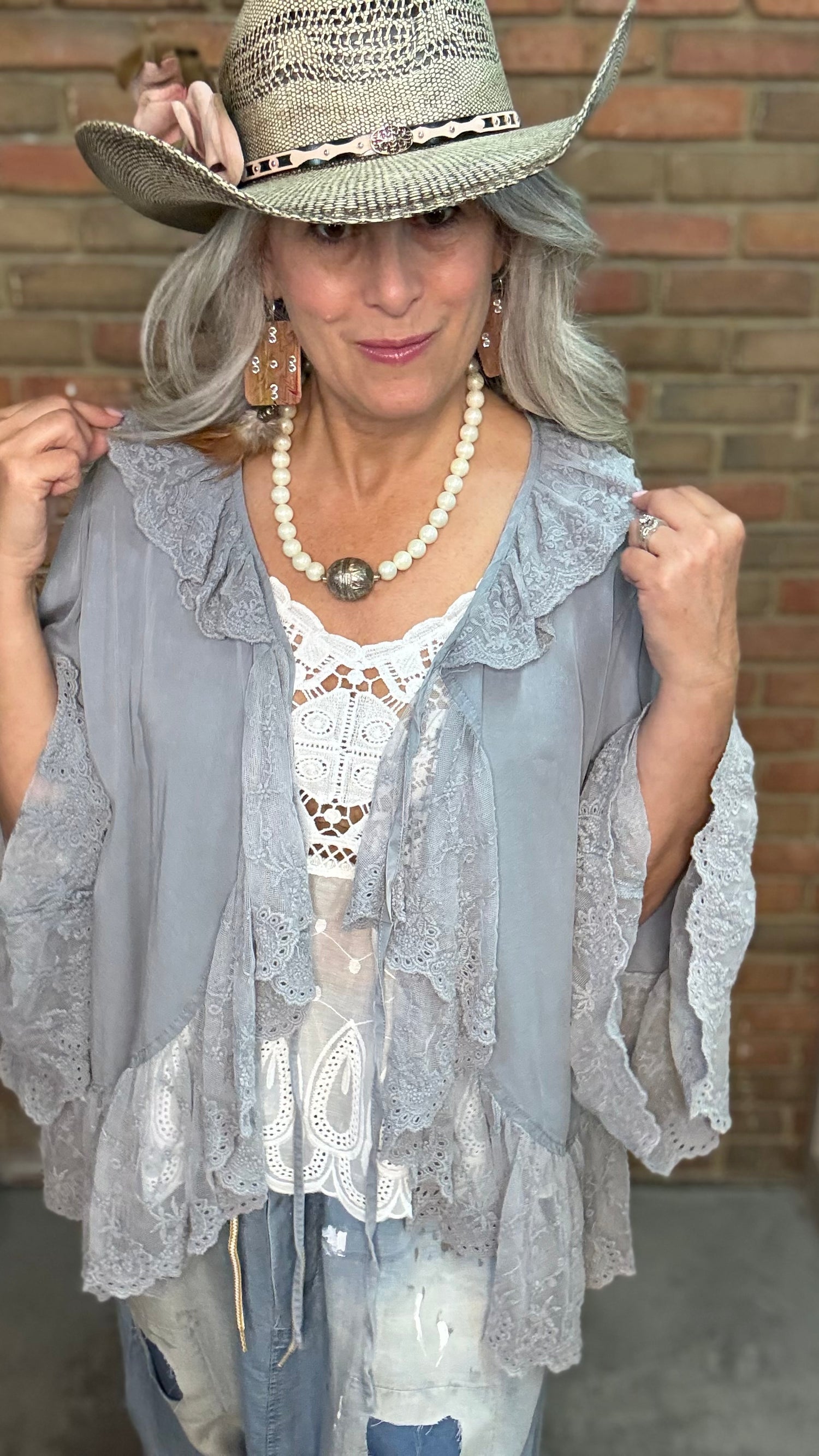 Ruffle Front Tie Top