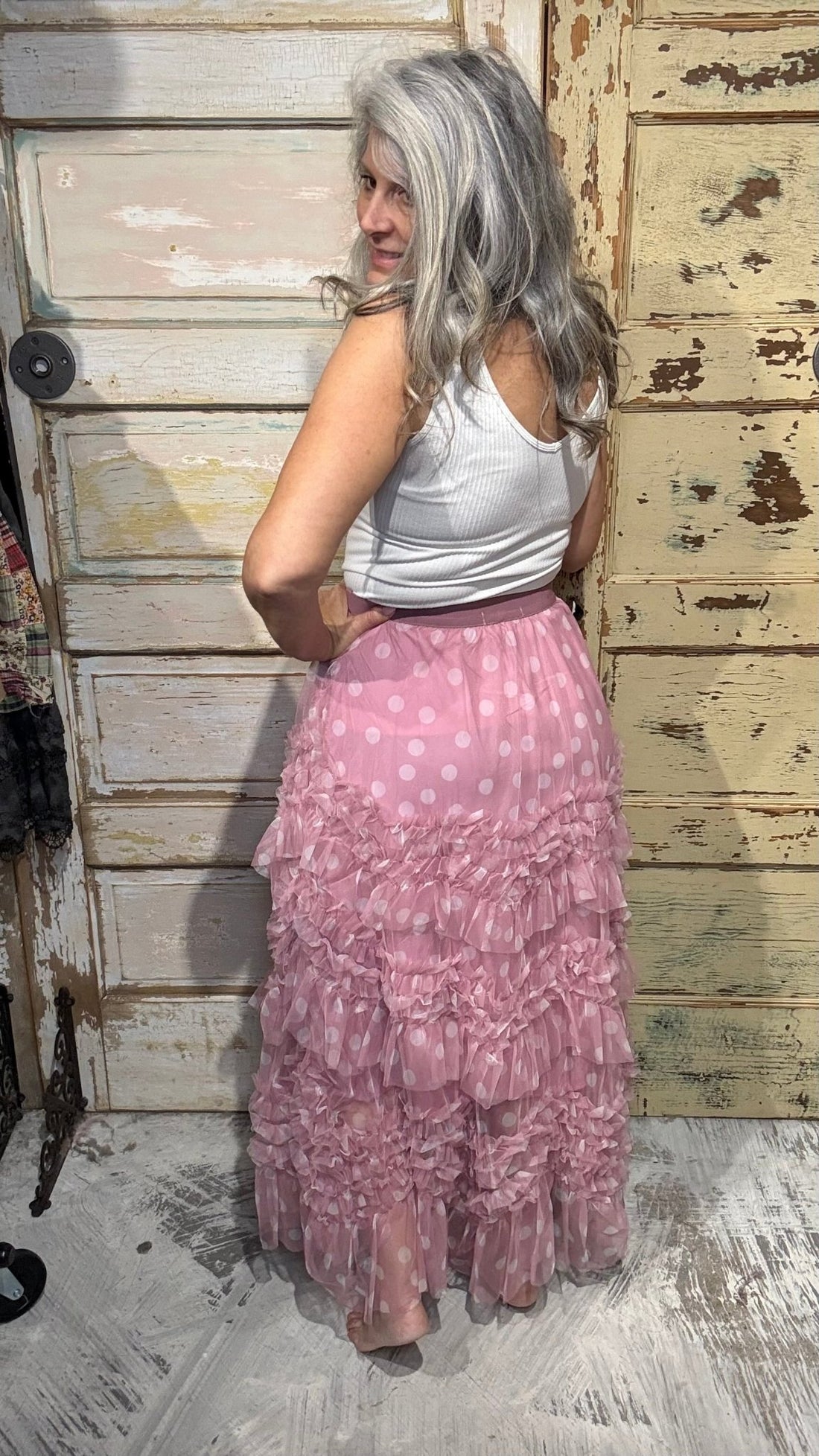 Porch Swing and Polka Dots Tulle Skirt - Vintage Vault Boutique