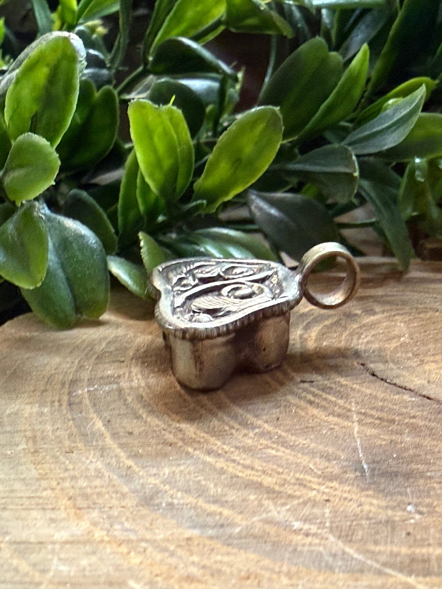Small Pink Lotus Tibetan Pendant - Vintage Vault Boutique