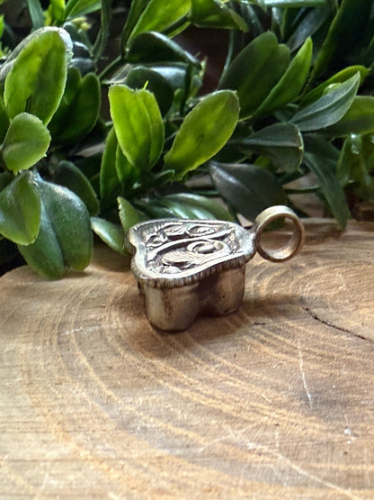 Small Pink Lotus Tibetan Pendant - Vintage Vault Boutique