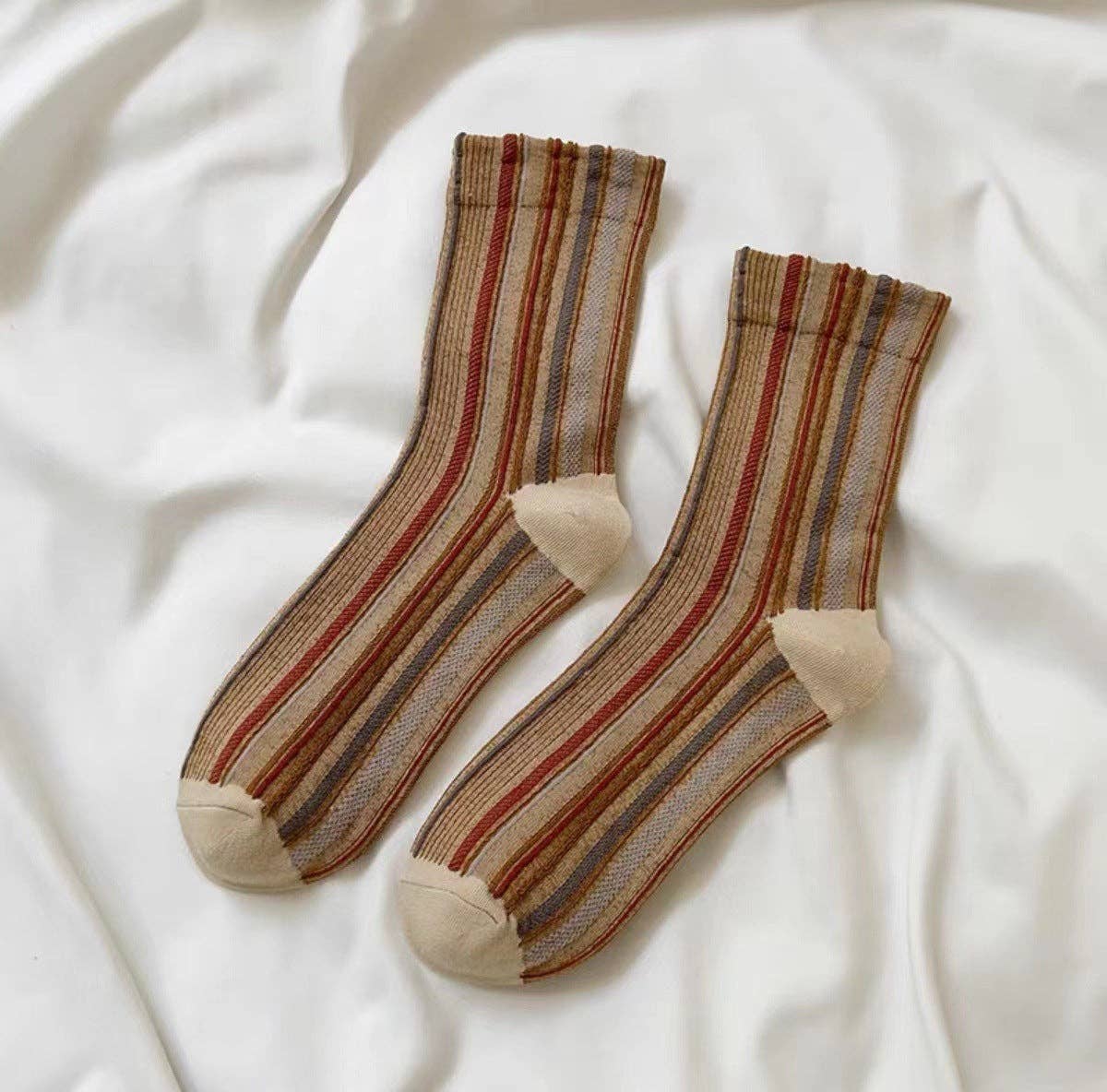 Bohemian Colorblock Striped Socks