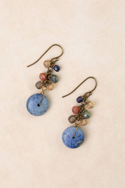 Storyteller Czech Glass, Sodalite Dangle Earrings