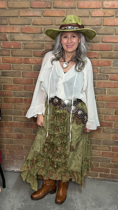 Fields of Dreams Skirt - Moss