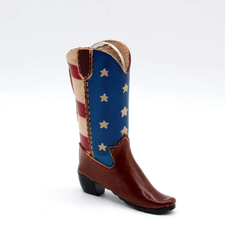 Leather Americana Boot Key Chain