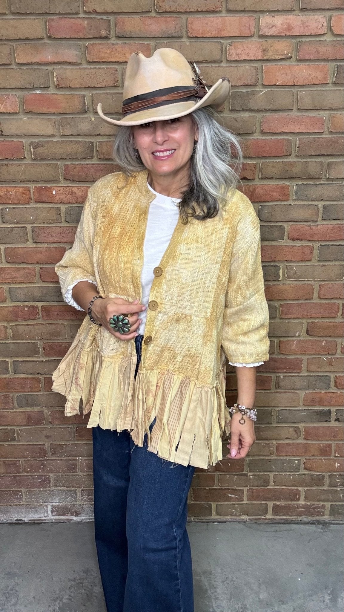 Daisy Mae Yellow Open Front Jacket - Vintage Vault Boutique