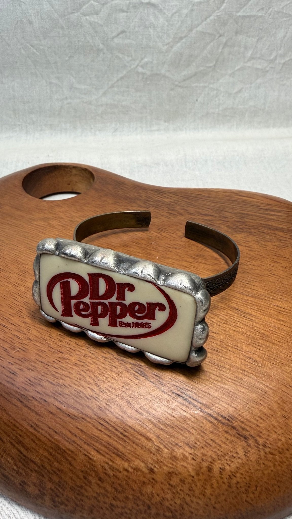 Dr Pepper Domino Cuff Bracelet - Vintage Vault Boutique