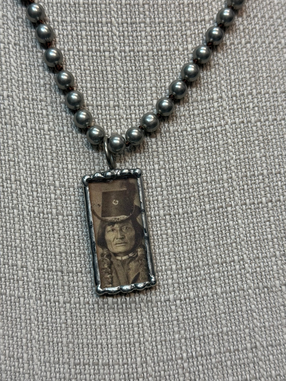 Native American on Desert Pearl Necklace
