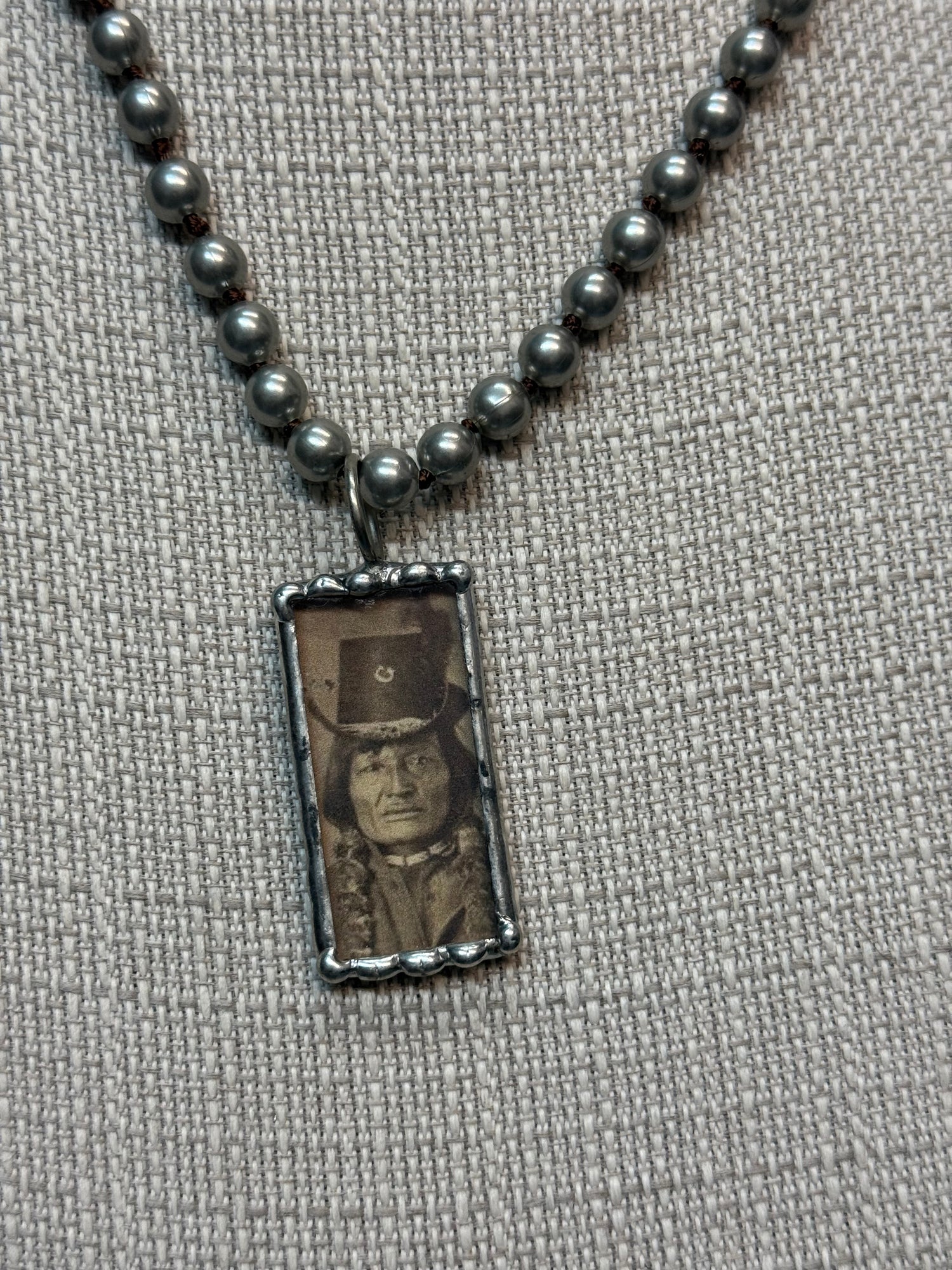 Native American on Desert Pearl Necklace