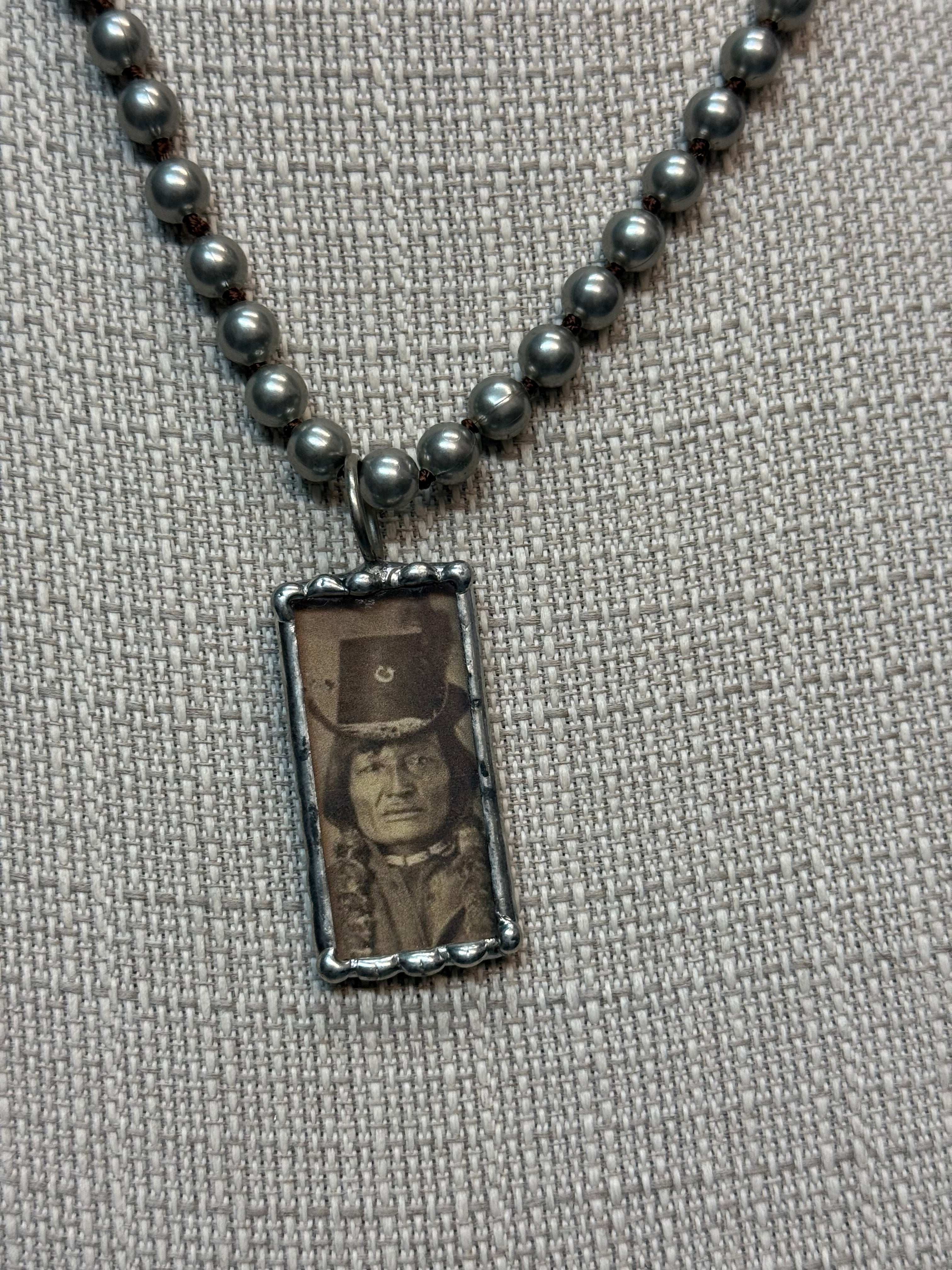 Native American on Desert Pearl Necklace