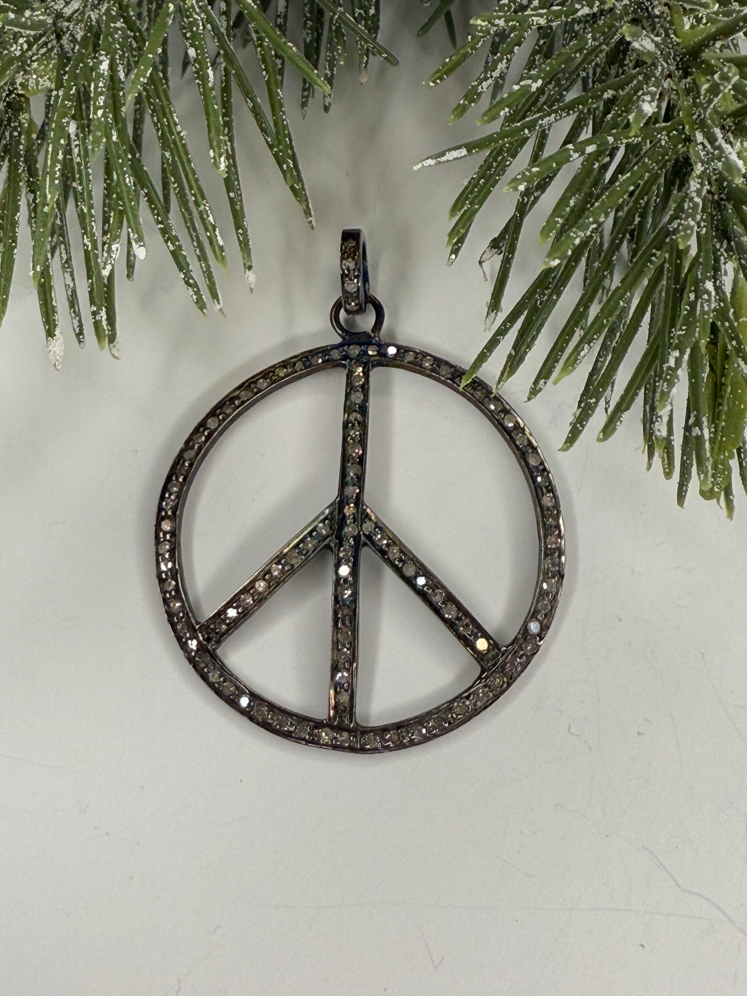 Peace Pave Diamond Pendant
