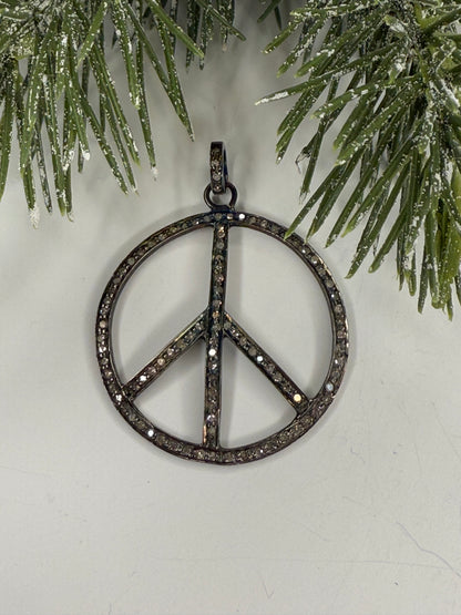 Peace Pave Diamond Pendant