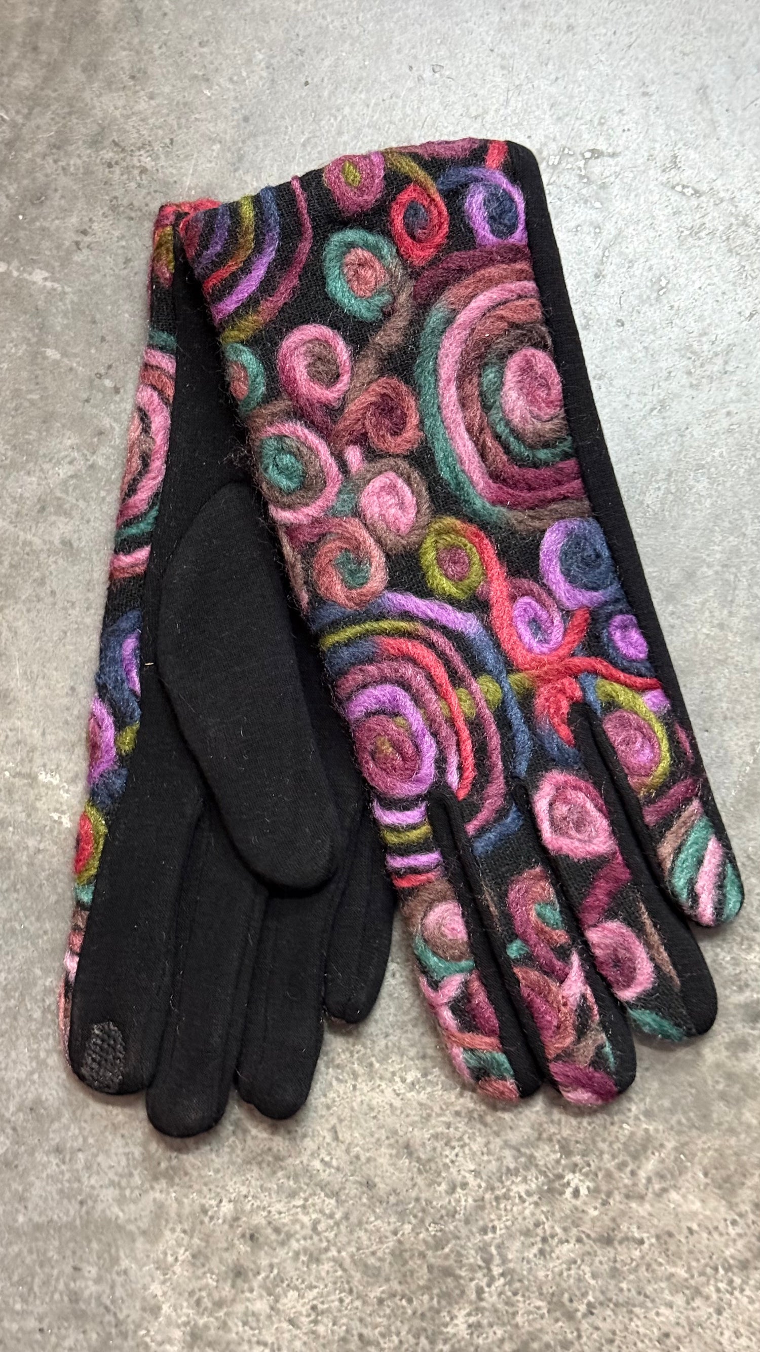 Yarn Embroidered Gloves