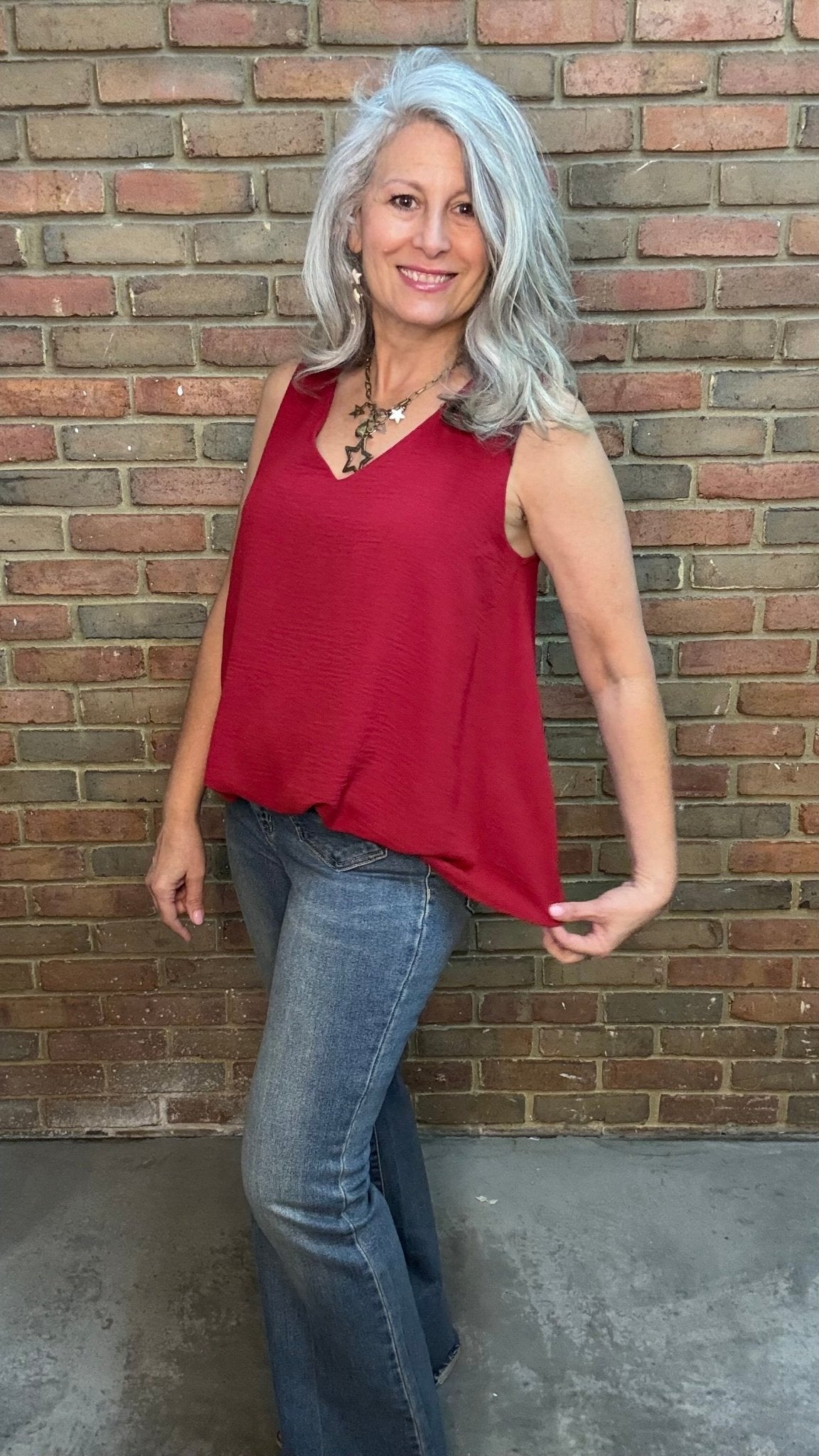 Red Balloon Front Tank Top - Vintage Vault Boutique