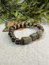 Bronze Desert Pearls and Turquoise Stretch Bracelet - Vintage Vault Boutique