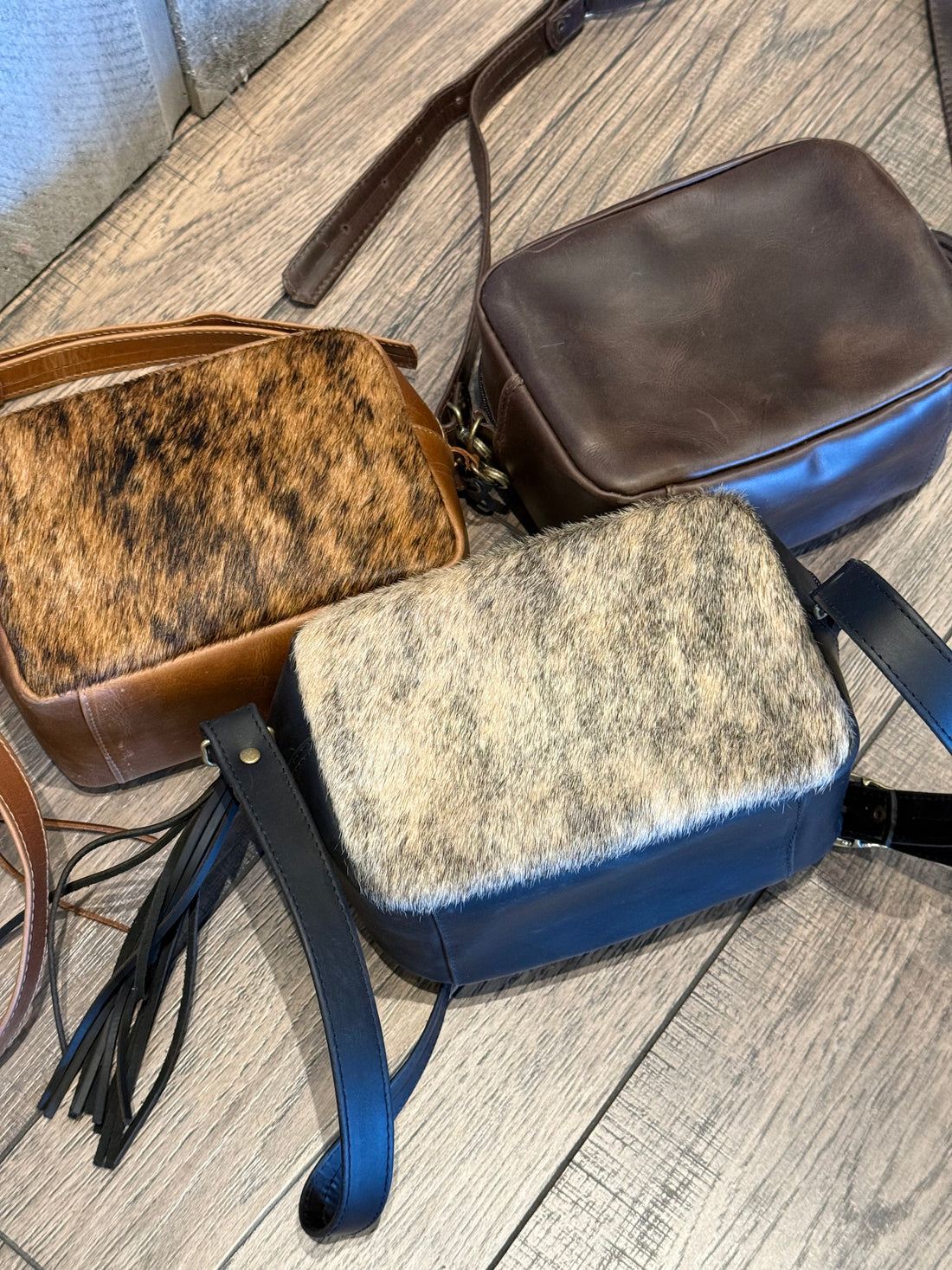 Rectangular Leather Cowhide or Leather Purse