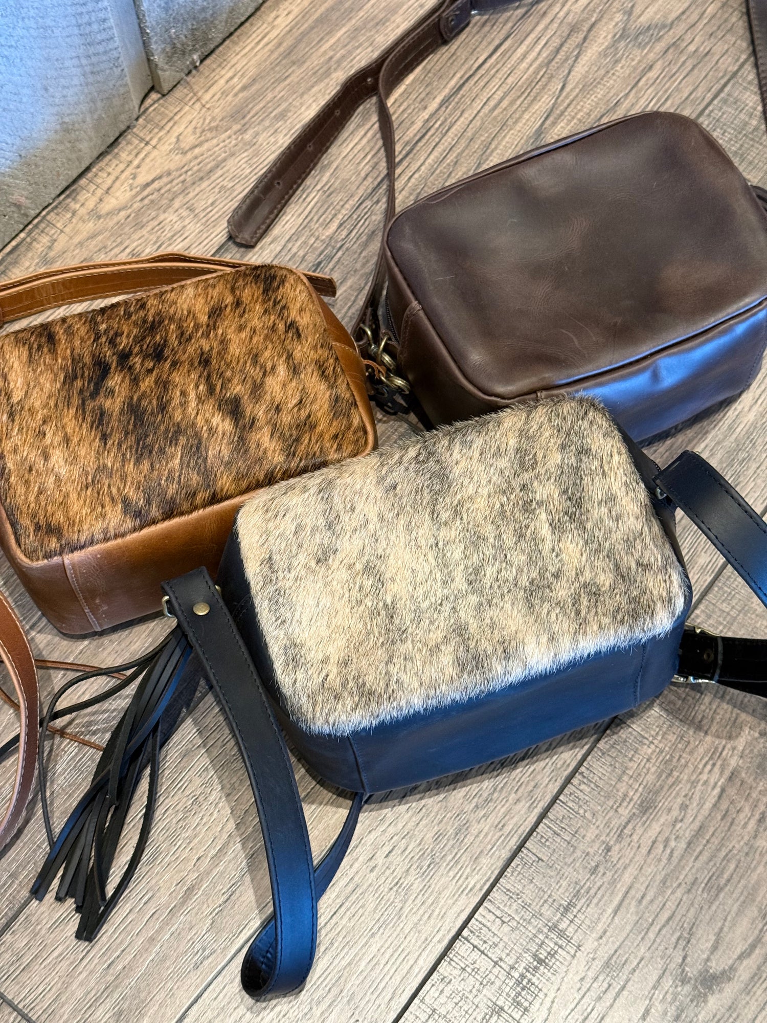 Rectangular Leather Cowhide or Leather Purse
