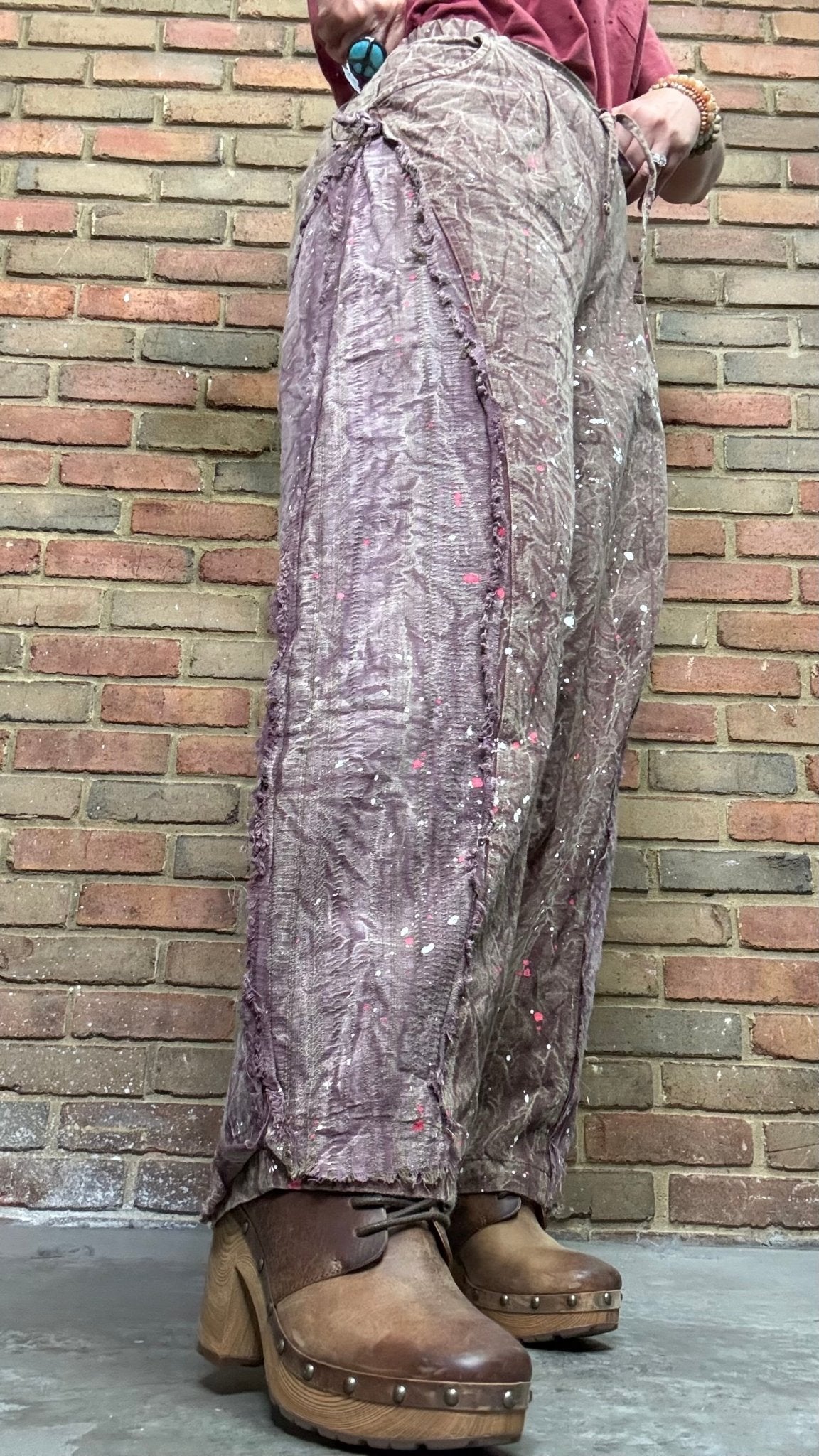Taking Sides Pants - Sunset - Vintage Vault Boutique