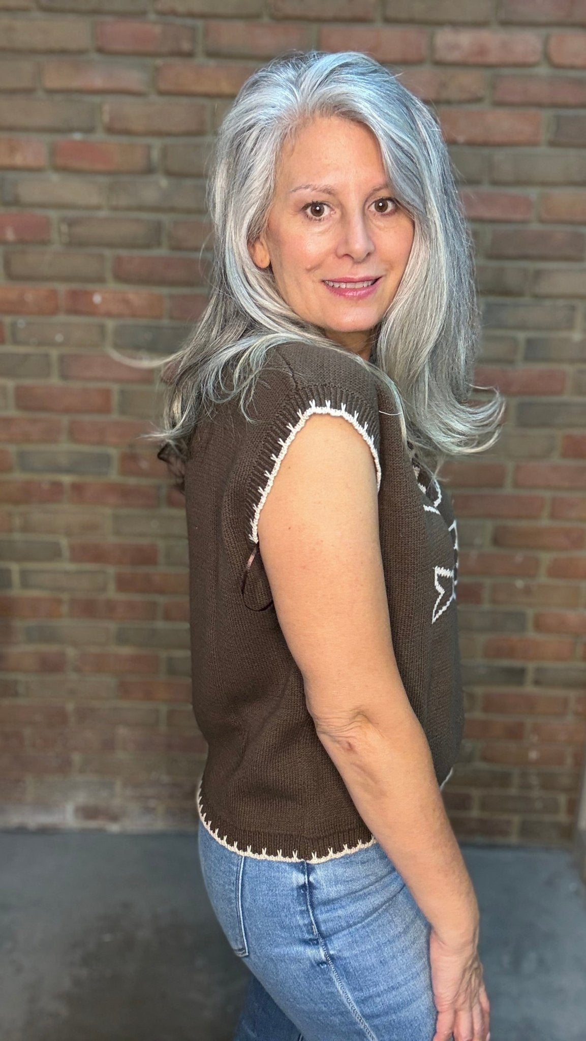 Fish Cap Sleeve Sweater - Vintage Vault Boutique