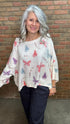 Half Sleeve Butterfly Sweater - Vintage Vault Boutique