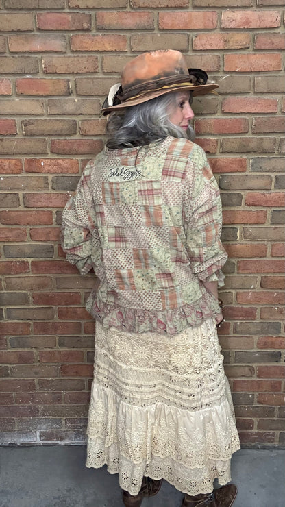 Apricot Fields Wrap Top