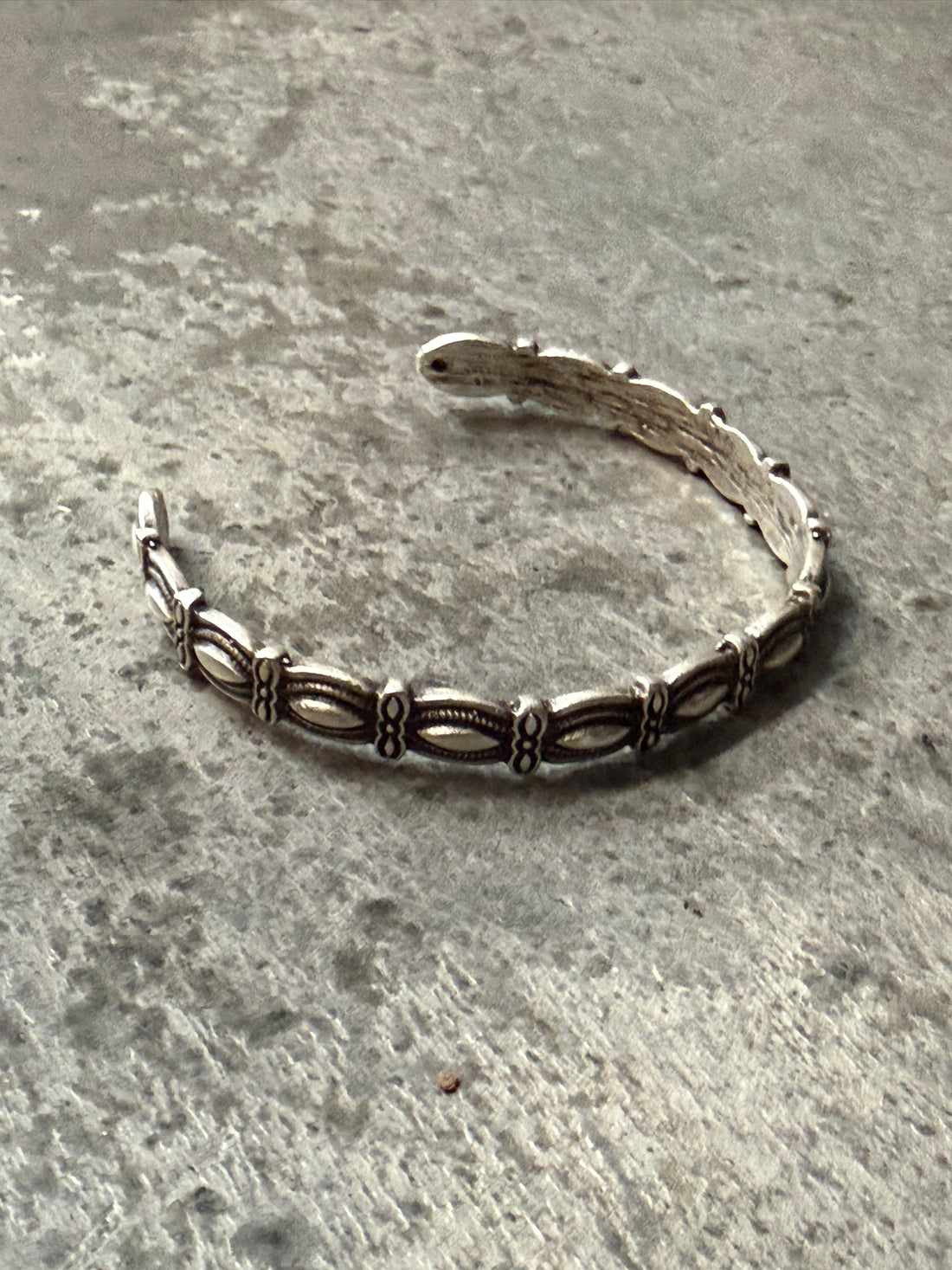 Turkish Silver Embossed Cuff Bracelet