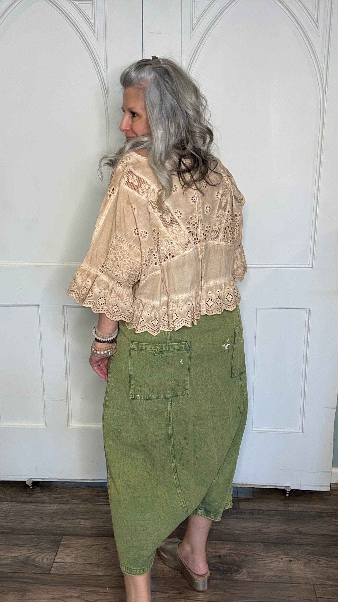 Earthsong Harem Pants - Olive - Vintage Vault Boutique