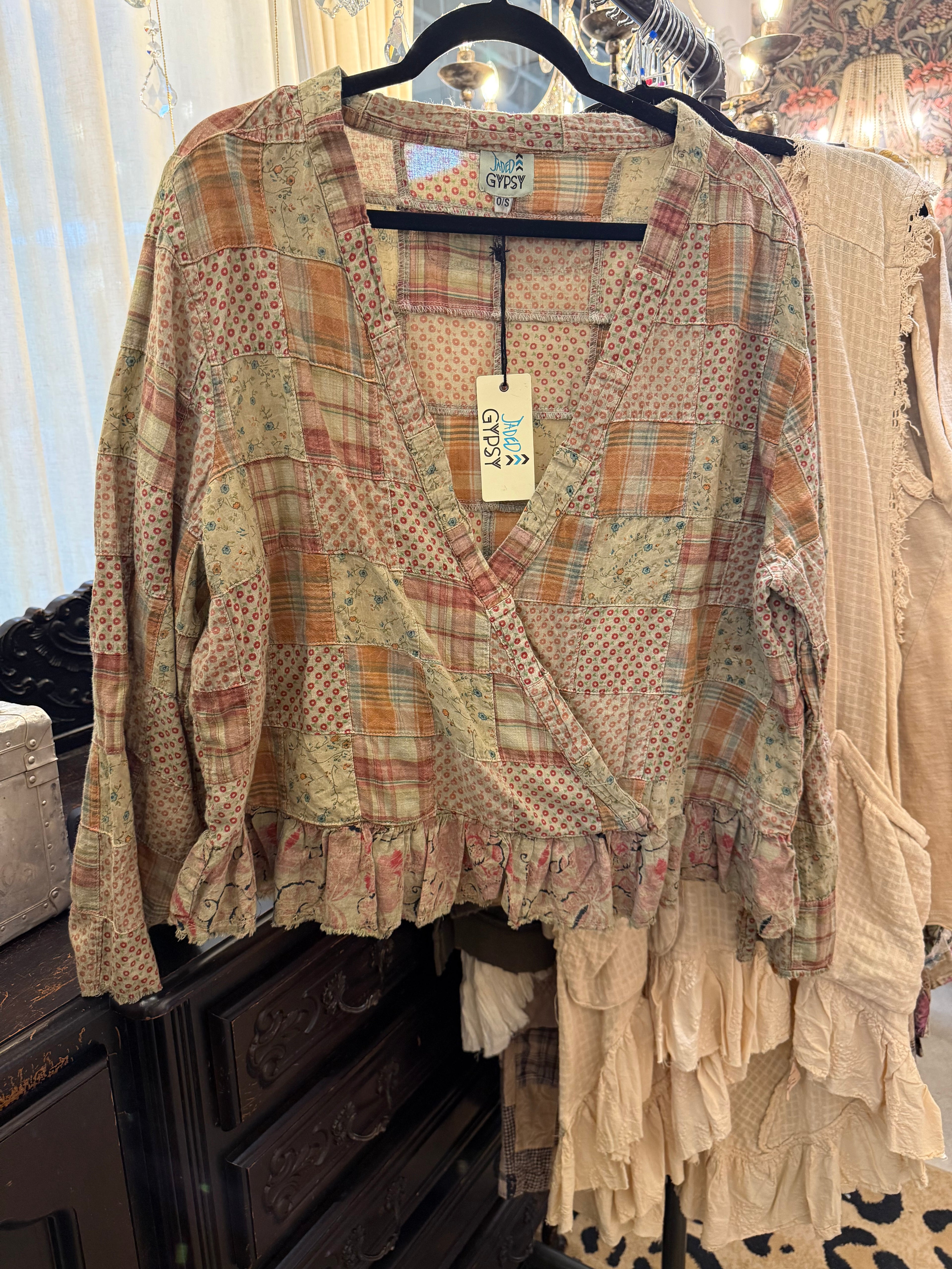 Apricot Fields Wrap Top