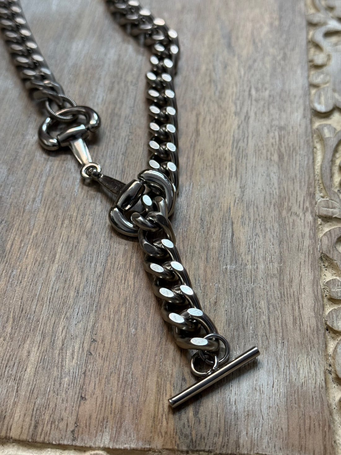 Silver Horse Bit Necklace