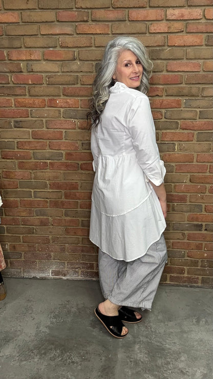 Diana Shirt in White - Vintage Vault Boutique