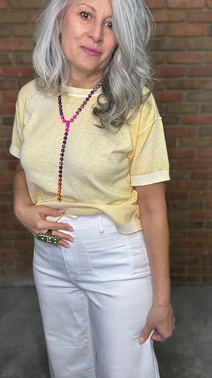 White Twill Cropped Flare Leg - Vintage Vault Boutique