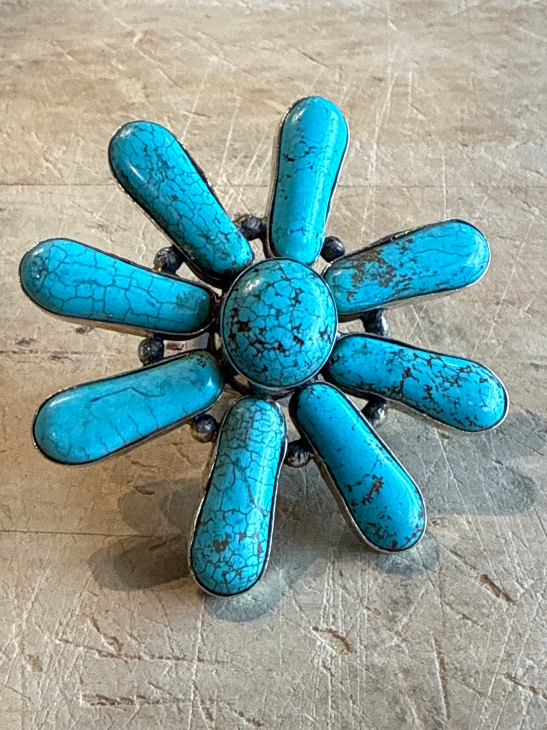 Turquoise Daisy Ring