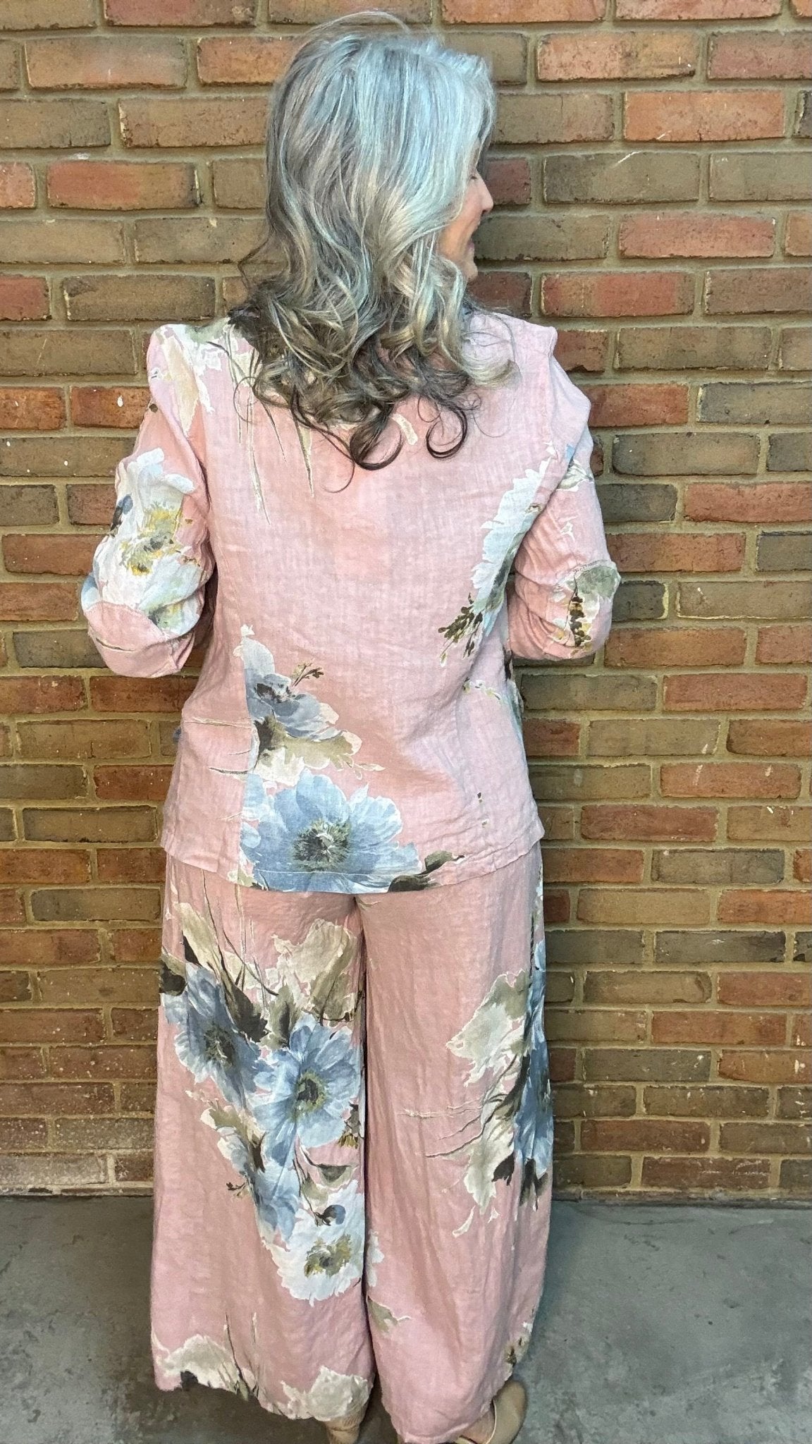 One Button Print Jacket - Vintage Vault Boutique