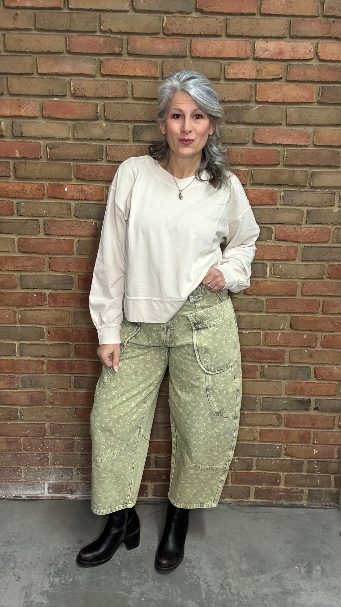 Taupe Long Sleeve Top