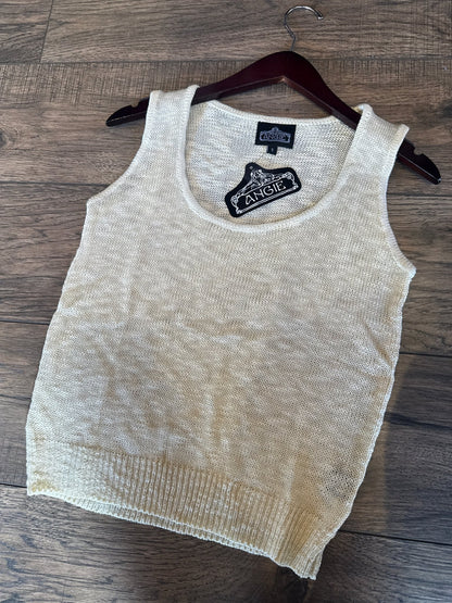 Ivory Sweater Tank - Vintage Vault Boutique