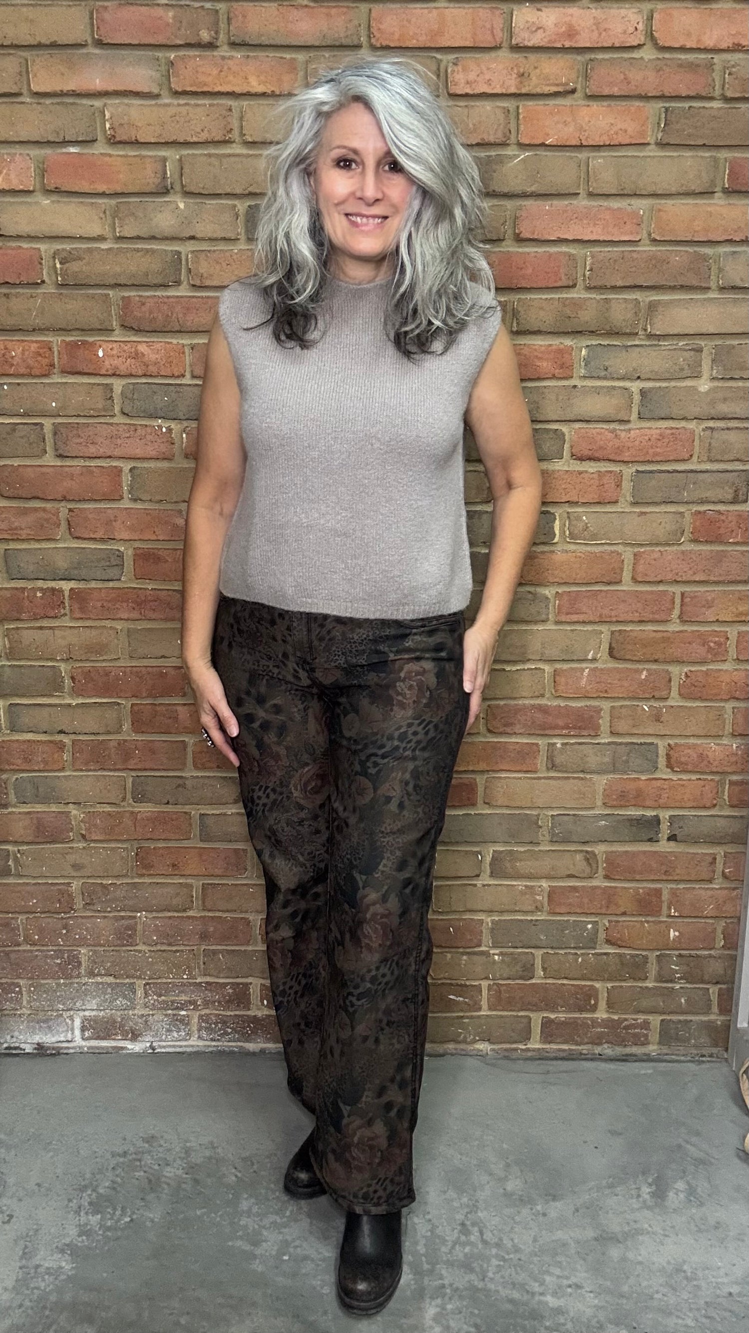 Reversible Floral/Black Pant