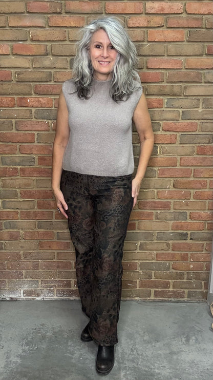 Reversible Floral/Black Pant