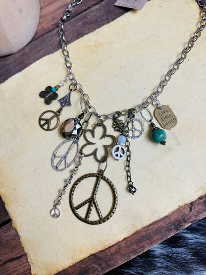 Gypsy Junk Originals Peace Necklace - Vintage Vault Boutique
