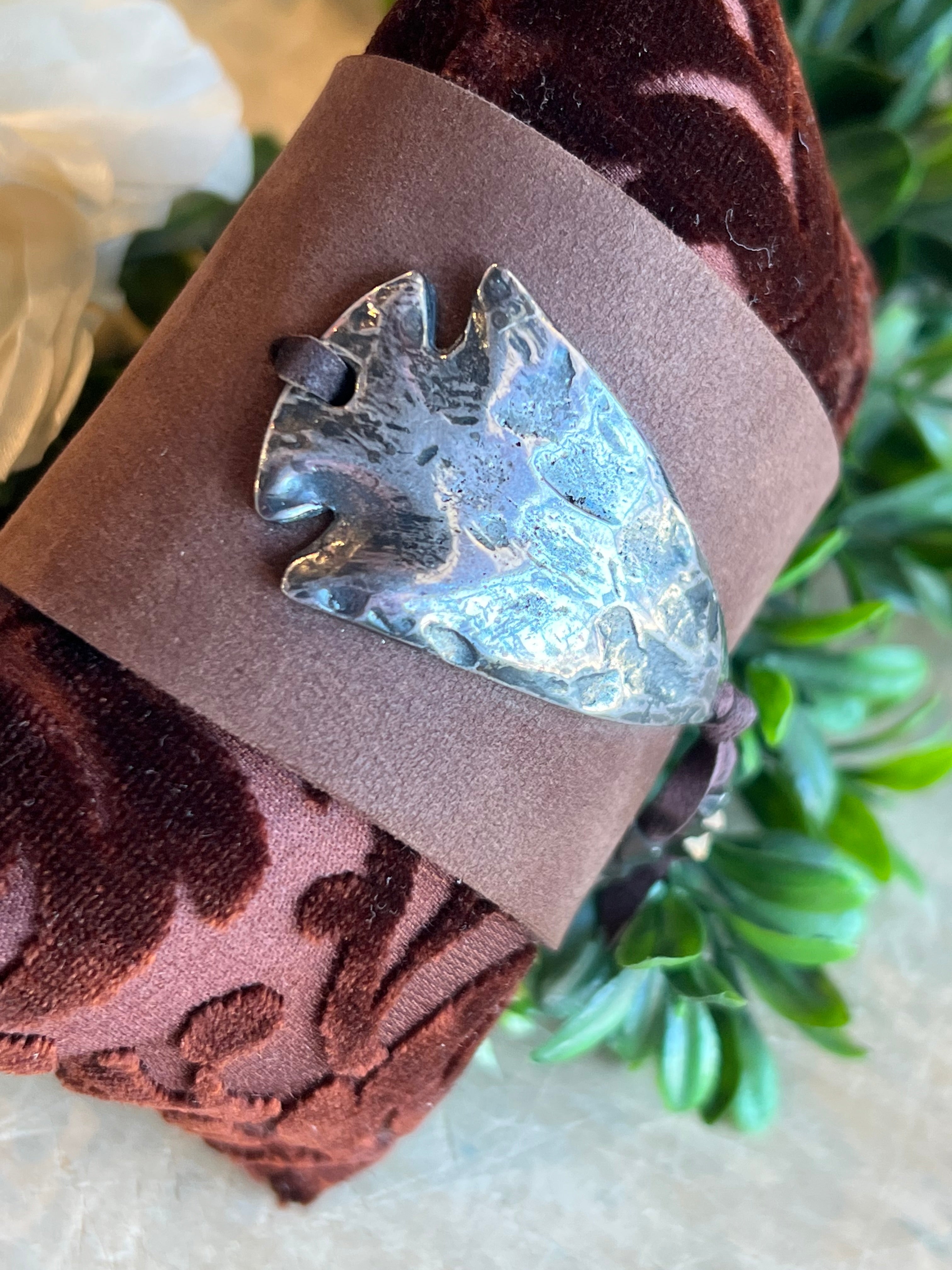 Leather Cuff with Arrow Head