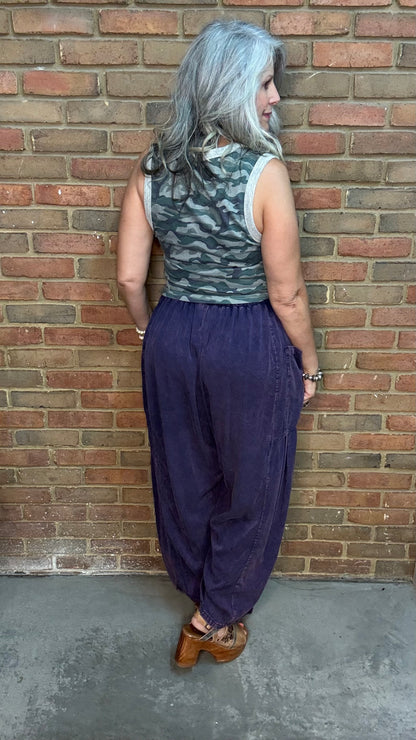 Camo V-Neck Tank Top