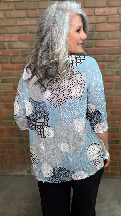 Laurie Top - Sky - Vintage Vault Boutique