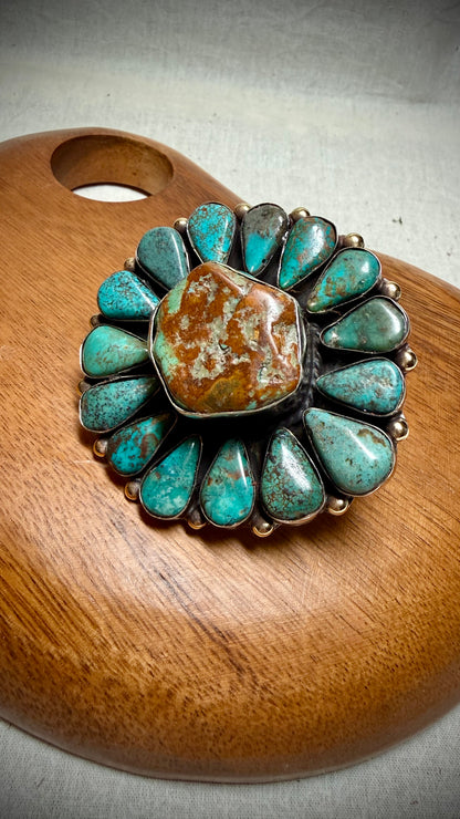 Large Turquoise Raindrop Ring