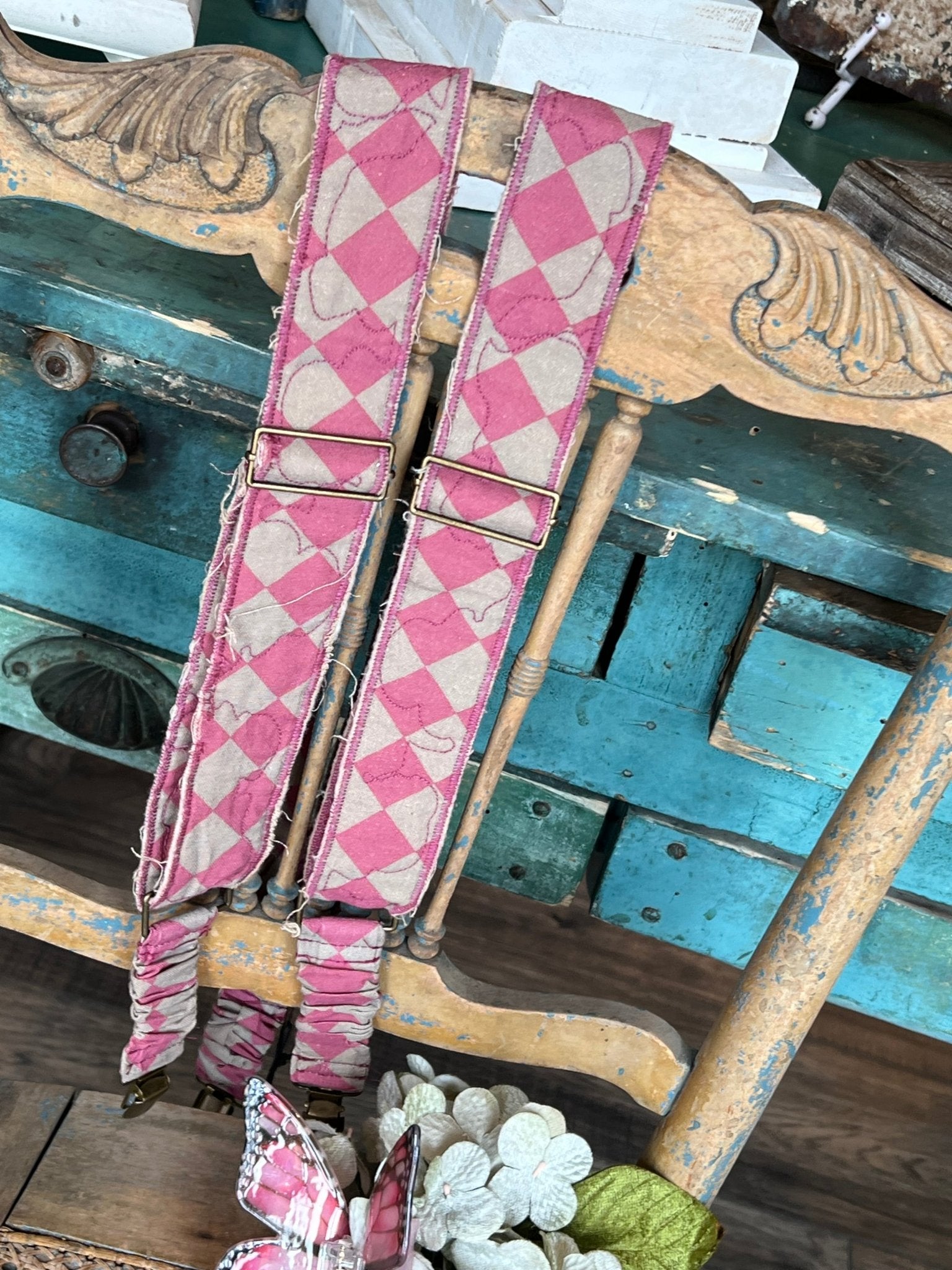 Gypsy Quilted Suspenders - Vintage Vault Boutique