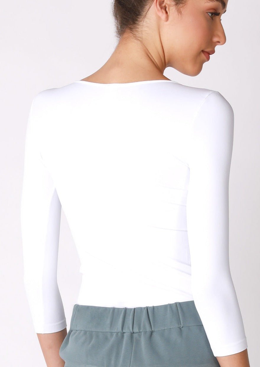 3/4 Sleeve Crew Neck Top - Vintage Vault Boutique
