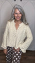 Oatmeal Cable Knit Henley Sweater - Vintage Vault Boutique