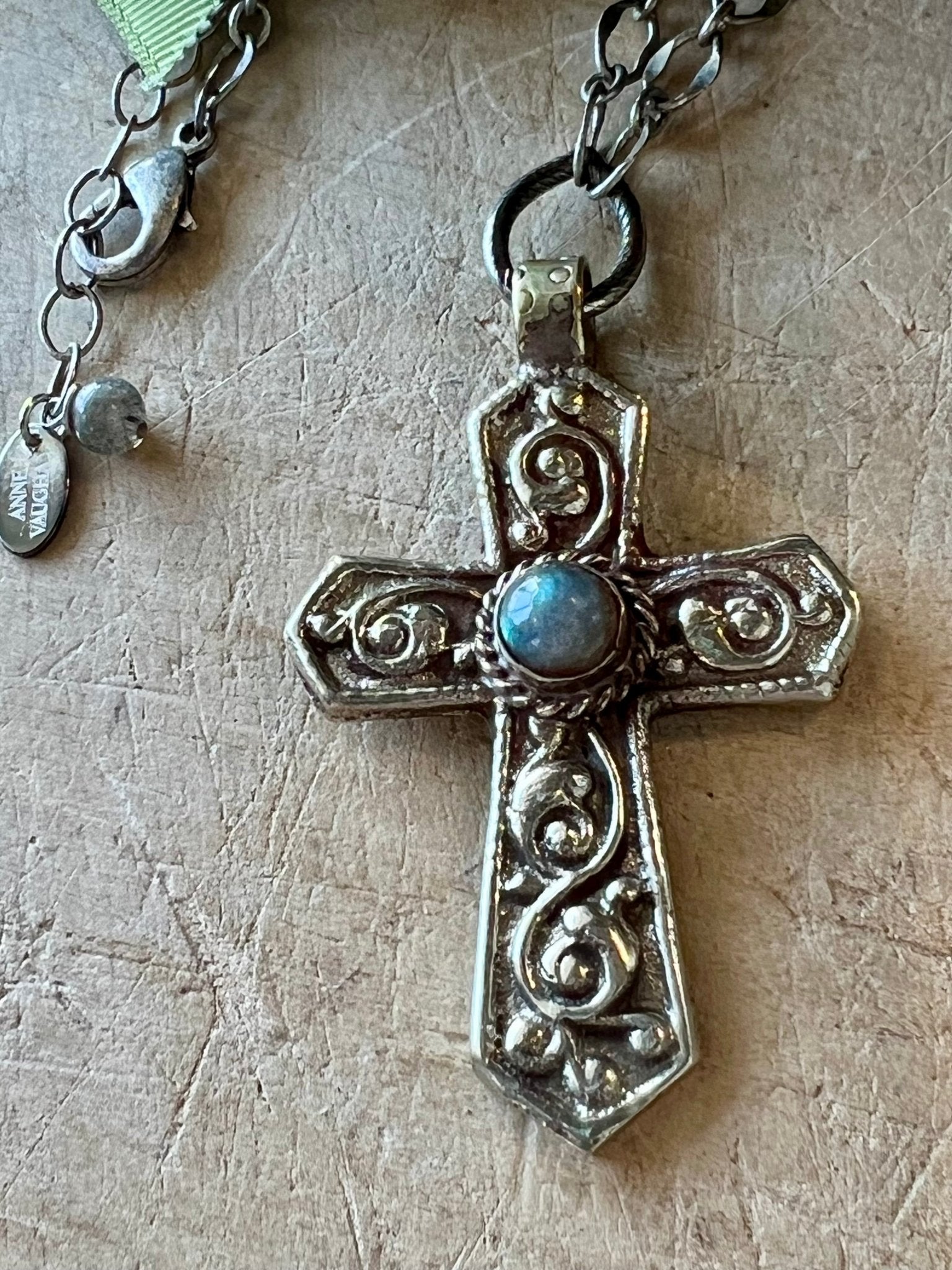 One of a Kind Cross Necklace N074 - Vintage Vault Boutique