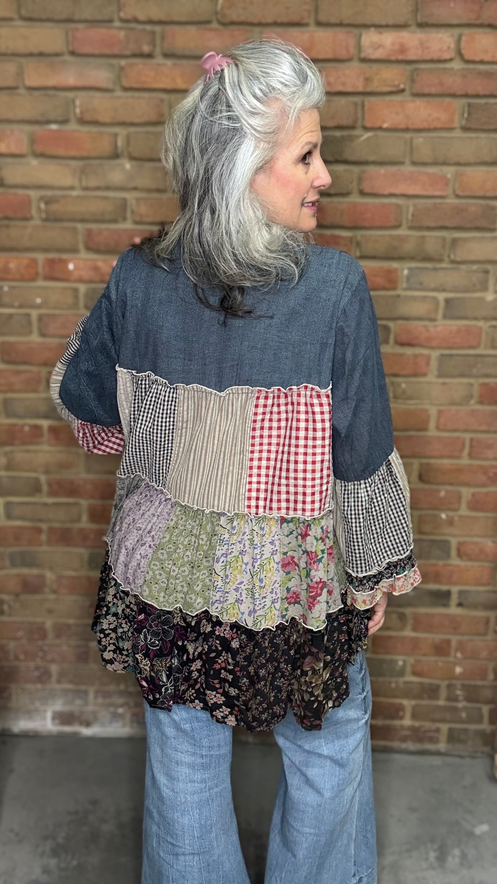 Artistic Fusion Overdyed Tiered Top